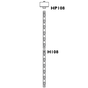 Ganchera Plastica Exhibidora 6 posiciones sin Porta precio H108