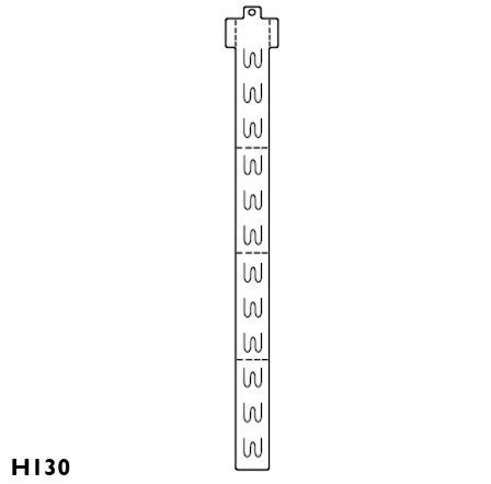 Ganchera Plastica Exhibidora 12 posiciones prepicada H130
