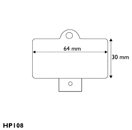 Ganchera Plastica Exhibidora 6 posiciones sin Porta precio H108 - Imagen 3