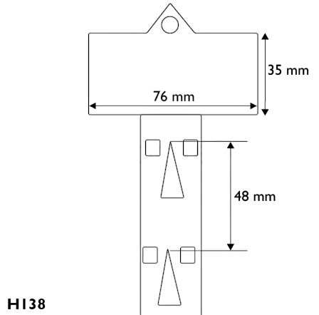 Ganchera Plástica Exhibidora 12 posiciones prepicada H138 - Imagen 2