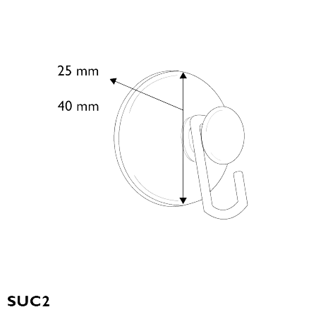 Chupón 40mm con Gancho metalico - Imagen 2