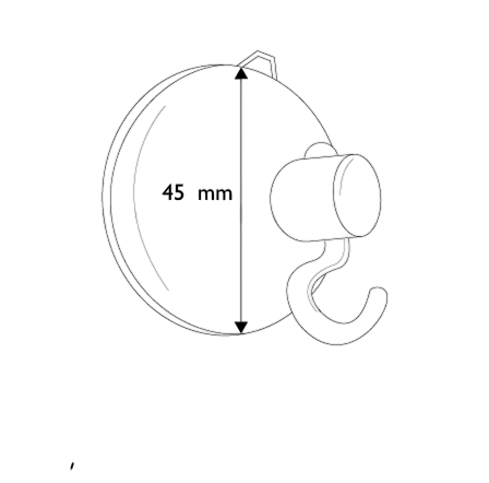 Chupón con gancho plástico transparente - Imagen 2