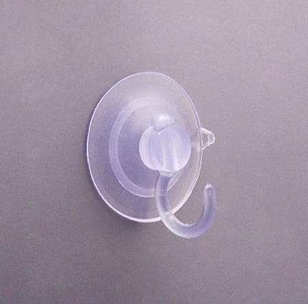 Chupón con gancho plástico transparente