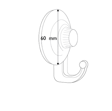 Chupón con gancho plástico blanco - Imagen 2