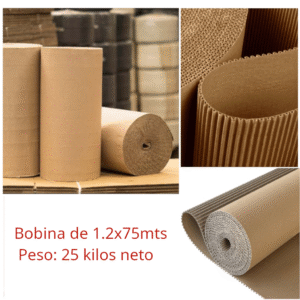 Carton Corrugado rollo de 1.2x75mts