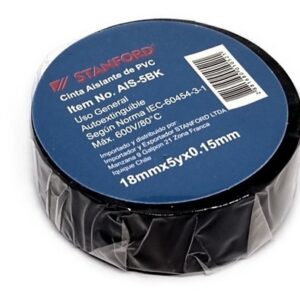 Cinta aisladora Negra 18mmx18Mts Pack 10und